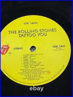 Rolling Stones (5) Jagger, Richards, Wood, & Watts SIGNED Tattoo You Album