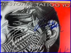 Rolling Stones (5) Jagger, Richards, Wood, & Watts SIGNED Tattoo You Album