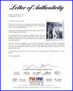 Rolling Stones (5) Richard, Jagger Authentic Signed 8x10 Photo PSA/DNA #V03018