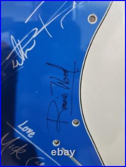 Rolling Stones 6x Signed Guitar Pickguard Mick Jagger Watts Stewart COA Display