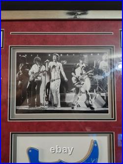 Rolling Stones 6x Signed Guitar Pickguard Mick Jagger Watts Stewart COA Display