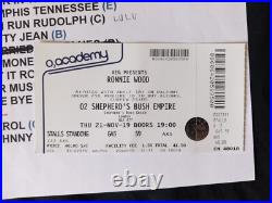 Rolling Stones 97 mint promo signed by Ron Wood 2019 gig Set list & tix AFTAL