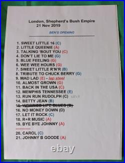 Rolling Stones 97 mint promo signed by Ron Wood 2019 gig Set list & tix AFTAL