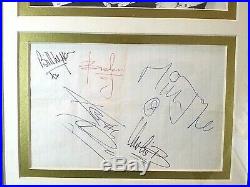 Rolling Stones- A Rare Collection Of All Original 5 Band Members Autographs