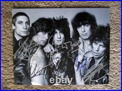 Rolling Stones Autographed (5) 8x10 withCOA