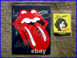 Rolling Stones Autographed (5) 8x10 withCOA