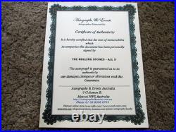 Rolling Stones Autographed (5) 8x10 withCOA