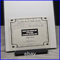 Rolling Stones Autographed 5x5 Card All 5 Signatures World Wide Graphs COA