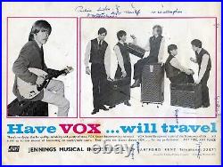 Rolling Stones Autographed Booklet 5 Stones include Brian Jones & Stevie Winwood