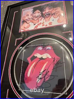 Rolling Stones Autographed Drum Skin