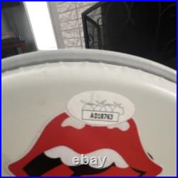 Rolling Stones Autographed Drumhead with Logo JSA Authenticated Charlie Watts