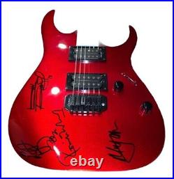 Rolling Stones Autographed Electric Guitar Jagger Richards Watts Woods Auto COA
