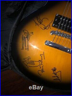Rolling Stones Autographed Gibson Epi Guitar- Jagger, Richards, Wood, And Watts