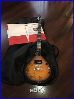 Rolling Stones Autographed Gibson Epi Guitar- Jagger, Richards, Wood, And Watts