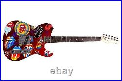Rolling Stones Autographed Photo Guitar Graphic