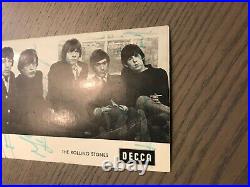 Rolling Stones Autographed Postcard