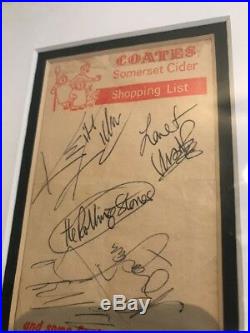 Rolling Stones Autographed Signed Page 1964 Fully Verified Inc Brian Jones
