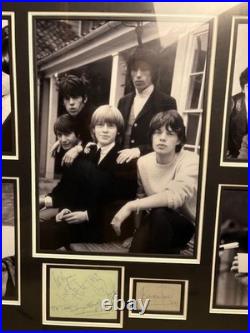 Rolling Stones Autographs display inc Brian Jones COA