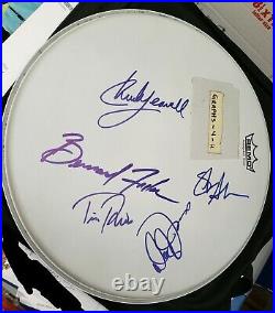 Rolling Stones Band Signed Drumhead COA