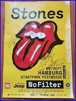 Rolling Stones, Band Signed No Filter Tour Poster + Slide, Press Stills, Tongue