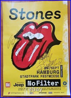 Rolling Stones, Band Signed No Filter Tour Poster + Slide, Press Stills, Tongue