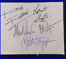 Rolling Stones Band Vintage Signed Cut Page Jagger Richards Taylor Wyman Watts