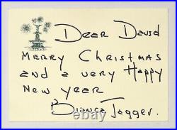 Rolling Stones Bianca Jagger Signed Autograph Christmas Postcard & Photo COA
