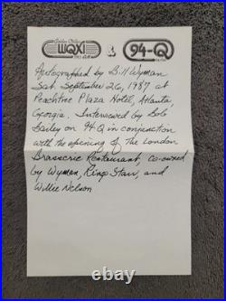 Rolling Stones Bill Wyman In Another Land Autographed Picture Sleeve 7