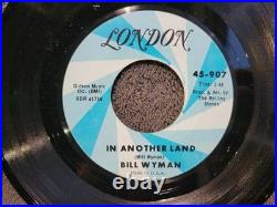 Rolling Stones Bill Wyman In Another Land Autographed Picture Sleeve 7