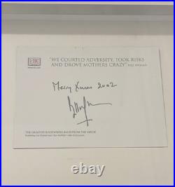 Rolling Stones Bill Wyman Signed Autograph with2012 Concert Tickets Framed display