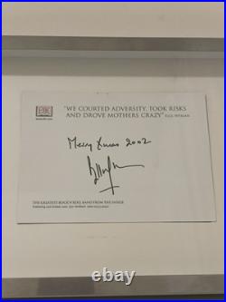 Rolling Stones Bill Wyman Signed Autograph with2012 Concert Tickets Framed display