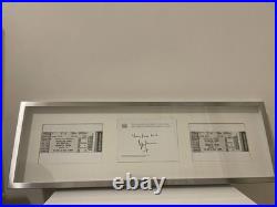 Rolling Stones Bill Wyman Signed Autograph with2012 Concert Tickets Framed display