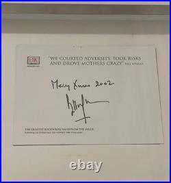 Rolling Stones Bill Wyman Signed Autograph with2012 Concert Tickets Framed display