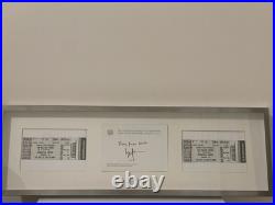 Rolling Stones Bill Wyman Signed Autograph with2012 Concert Tickets Framed display