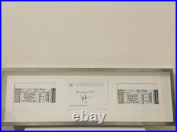 Rolling Stones Bill Wyman Signed Autograph with2012 Concert Tickets Framed display