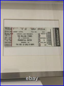 Rolling Stones Bill Wyman Signed Autograph with2012 Concert Tickets Framed display