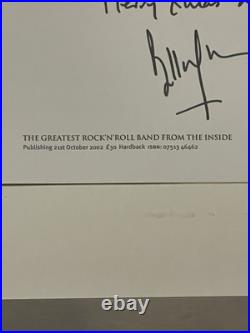 Rolling Stones Bill Wyman Signed Autograph with2012 Concert Tickets Framed display