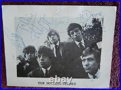 Rolling Stones Brian Jones 1964 Decca Signed/Autographed Promo Card With PSA COA