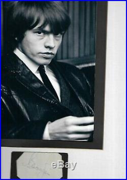 Rolling Stones Brian Jones Autographed Black And White Photograph Matted