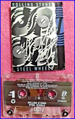 Rolling Stones Charlie Watts Signed Autograph Vintage Steel Wheels Cassette Tape