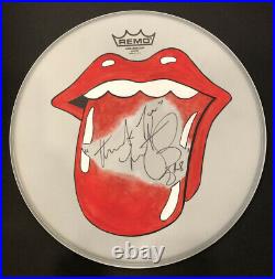 Rolling Stones Charlie Watts Signed Autographed 14 Remo Drumhead JSA COA