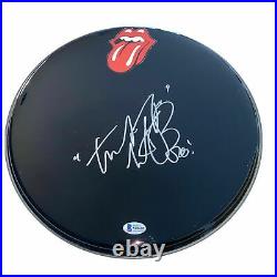 Rolling Stones Charlie Watts Signed Autographed Drum Head (Beckett Certified)