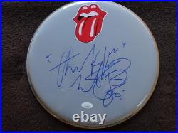Rolling Stones Charlie Watts signed / autographed Generic Drumhead with JSA COA
