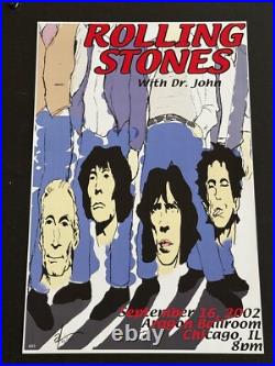 Rolling Stones Concert Poster from Aaragon Ballroom Signed 34/100 Original 2002