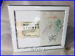 Rolling Stones Concert Ticket 1970 with Signed Autographs Music Collectable ra