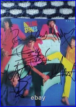 Rolling Stones Dirty Work Genuine Signed CD cover x 5 Band Members