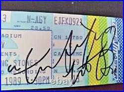 Rolling Stones Drums Charlie Watts Mtv Jfk Stadium Signed Autograph Full Ticket