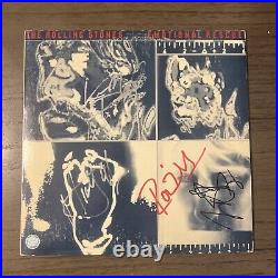 Rolling Stones Emotional Rescue signed LP Jagger, Richard's, Watts & Wood COA