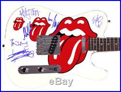 Rolling Stones Facsimile Autographed Custom Graphics Guitar