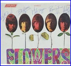 Rolling Stones Flowers Album Signed All 5 Jagger Richards Jones Watts Wyman